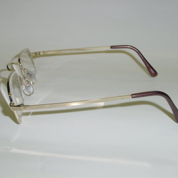 NWT Vintage 90's Small Rectangle Half Frame Reading Glasses +3.25 (S.Gold) - Picture 2 of 4